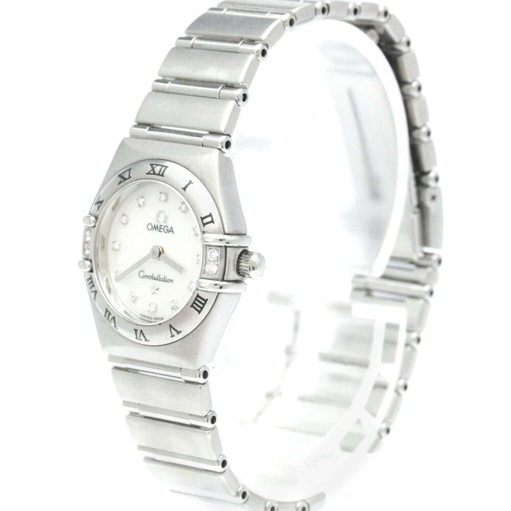 Omega Constellation 95 Quartz Stainless Steel and Rose Gold with Diamond Bezel a